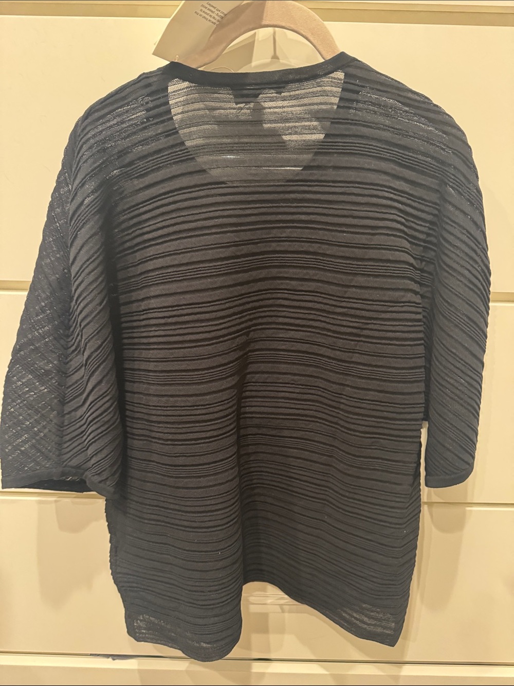 COS Black Textured Short Sleeve Crew Shirt New With Tags - Picture 6 of 6